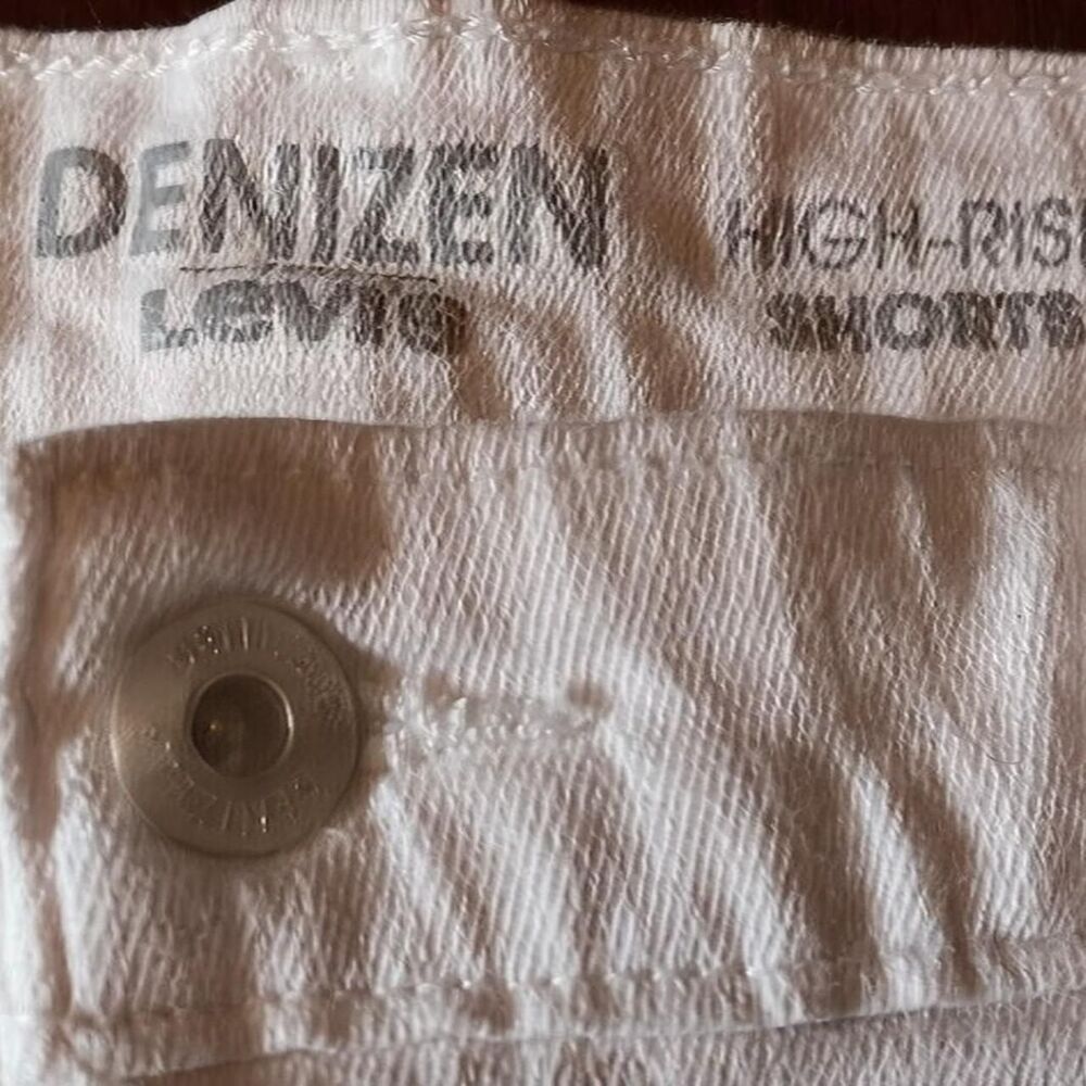 Denizen for Levis Womens White Stretch Denim Shorts Size 10 - Picture 4 of 6